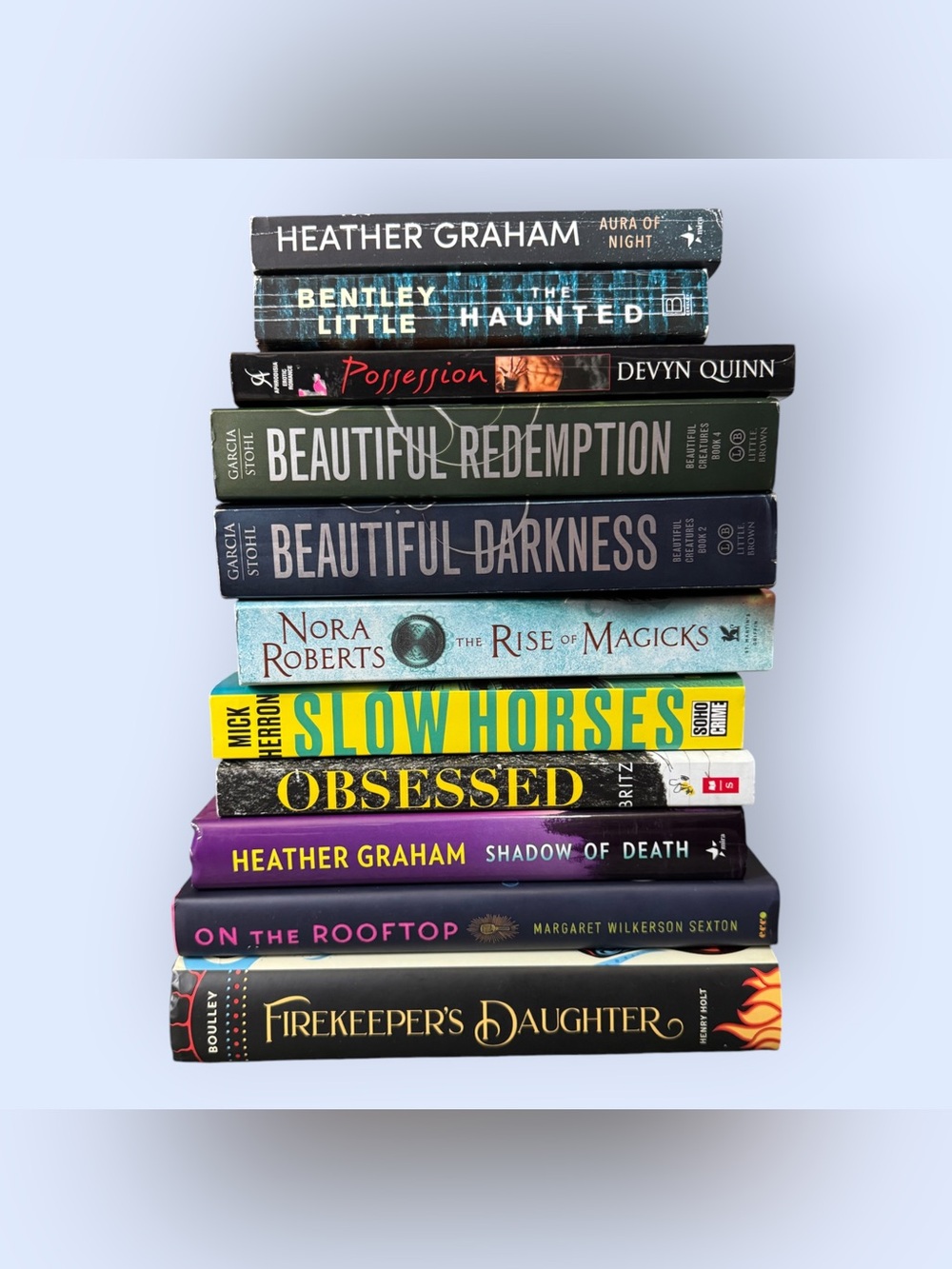 Stack of Assorted Hardcover Books - Multi-Color
